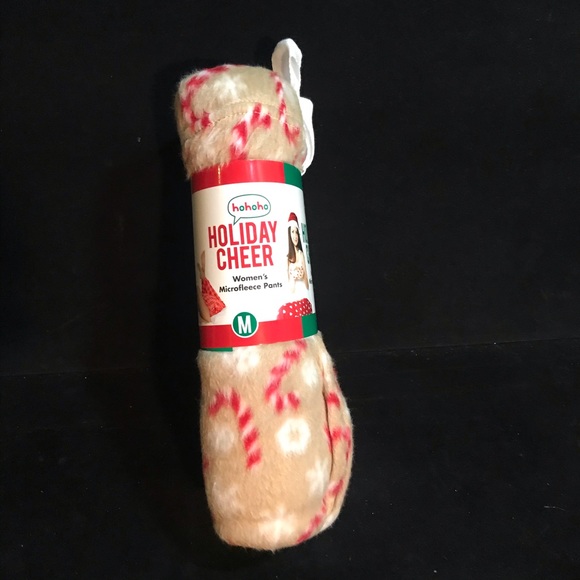 Holiday Cheer Other - Christmas Pajama Pants Medium PJs Candy Canes Tan Red New with Tags